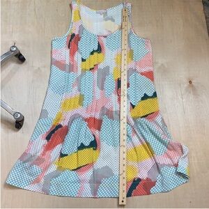 1. State Vibrant Tank Dress Pop Art Polka Dots Pleats Swing Size Medium